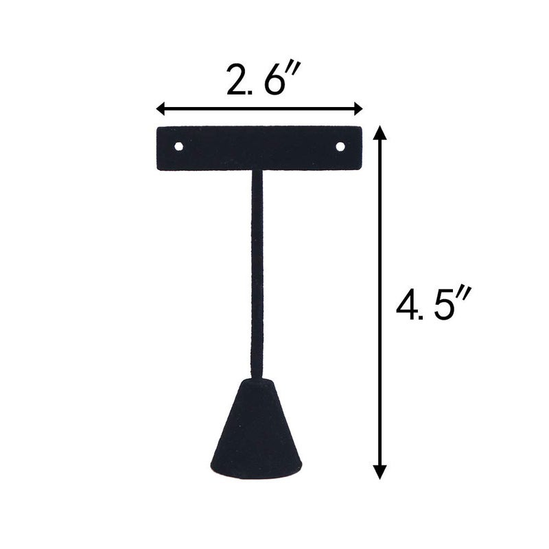 Coward 4Pcs/Set T-Shape Earring Stand, Stud Hoop Earring Display Holder Jewelry Organizer (4.5" H) - Image 2